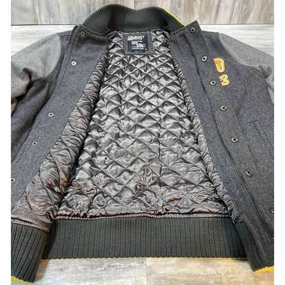 Trukfit Mob Varsity Jacket Mens Large Gray Lil Wayne Lil Weezy To The End WOOL - Picture 5 of 14